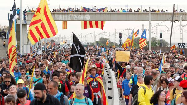 Protestas en Cataluña, España - Sputnik Mundo