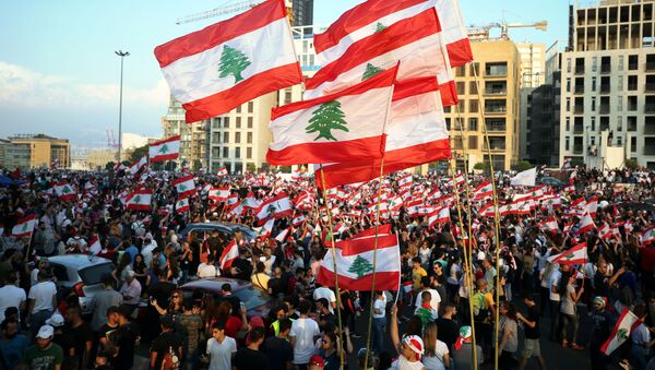 Las protestas en el Líbano - Sputnik Mundo