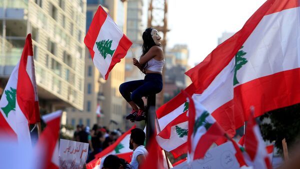 Protestas en Beirut, Líbano - Sputnik Mundo