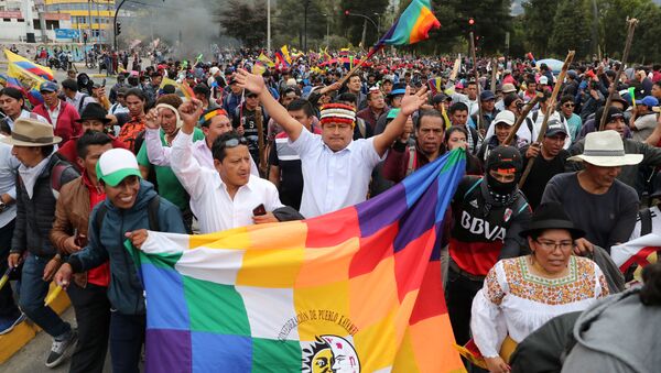 Protestas en Ecuador (Archivo) - Sputnik Mundo