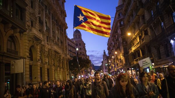 Protestas en Barcelona (archivo) - Sputnik Mundo