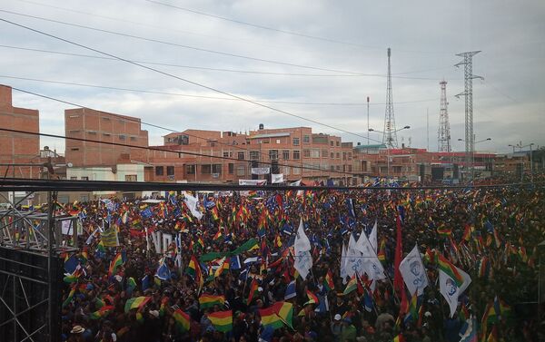 Manifestación en apoyo de Evo Morales en El Alto Manifestación en apoyo de Evo Morales en El Alto - Sputnik Mundo
