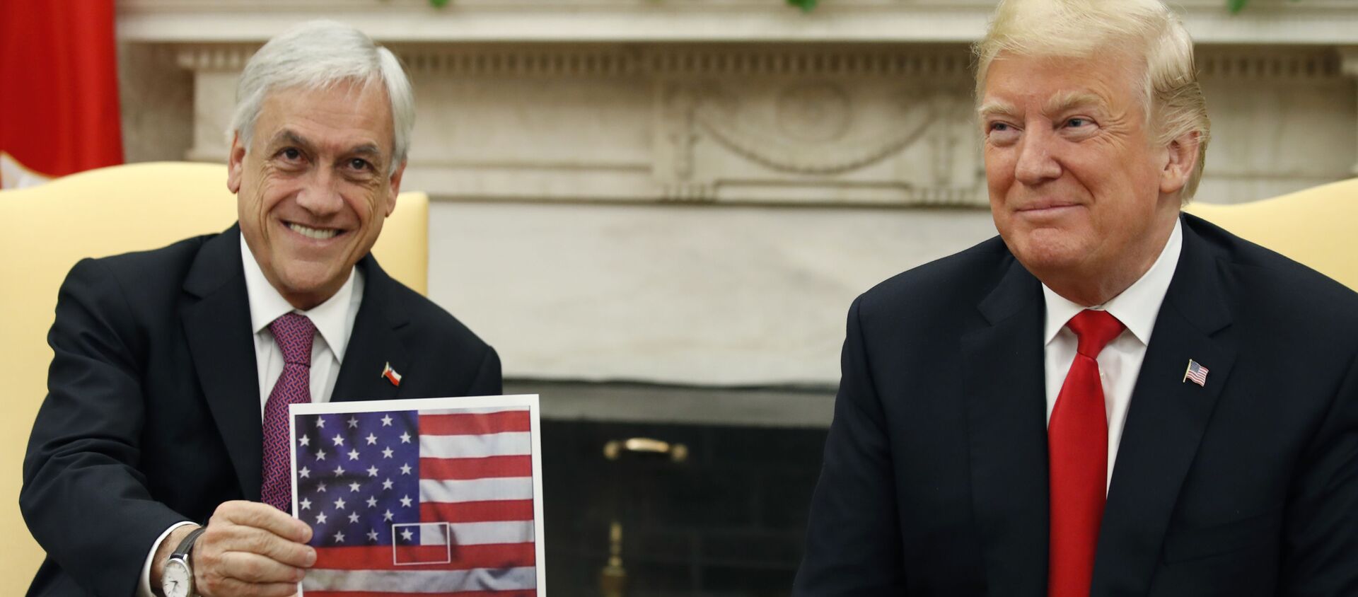 Sebastián Piñera, presidente de Chile, y Donald Trump, presidente de EEUU, en Washington, 28 de septiembre de 2018 - Sputnik Mundo, 1920, 24.06.2020