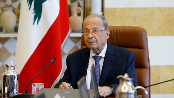 Michel Aoun, presidente del Líbano - Sputnik Mundo