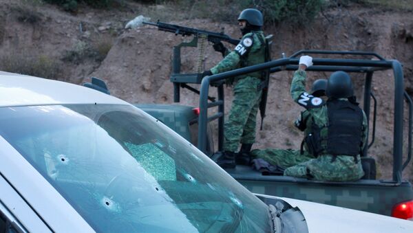 La Guardia Nacional mexicana en el lugar del masacre - Sputnik Mundo