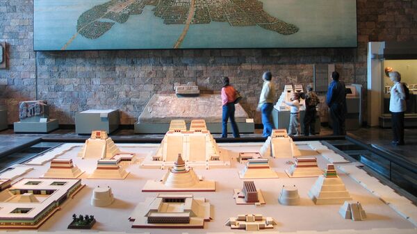 Модель города-государства ацтеков Теночтитлана в музее Мехико - Sputnik Mundo