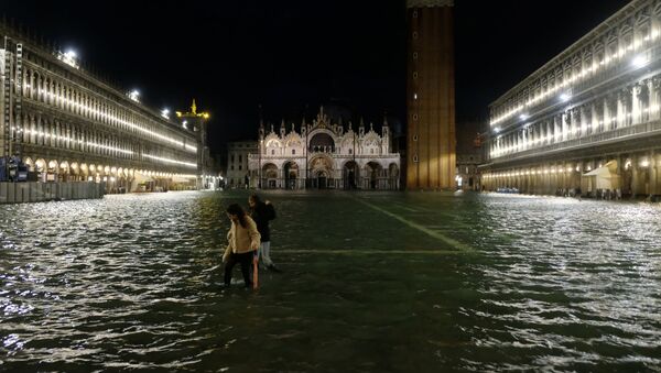 Inundación en Venecia, Italia - Sputnik Mundo