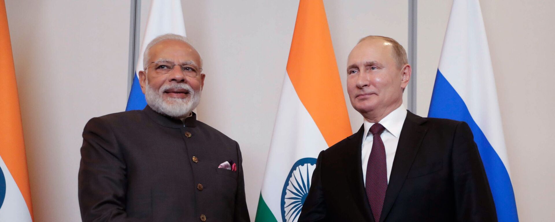 El presidente ruso, Vladímir Putin, y el primer ministro de la India, Narendra Modi (archivo) - Sputnik Mundo, 1920, 02.03.2022