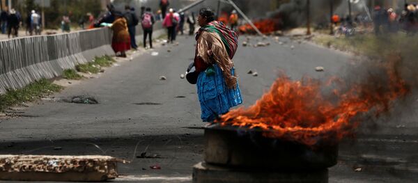 Las protestas en la ciudad de El Alto en Bolivia Las protestas en la ciudad de El Alto en Bolivia - Sputnik Mundo