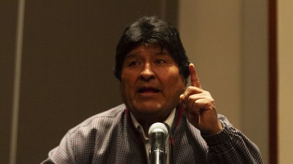 Evo Morales ofrece una rueda de prensa en la Ciudad de México, el 20 de noviembre de 2019 - Sputnik Mundo