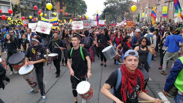 Protestas en Colombia (archivo) - Sputnik Mundo
