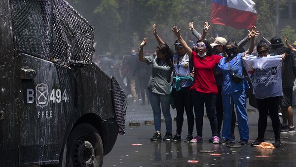 Protestas en Chile (Archivo) - Sputnik Mundo