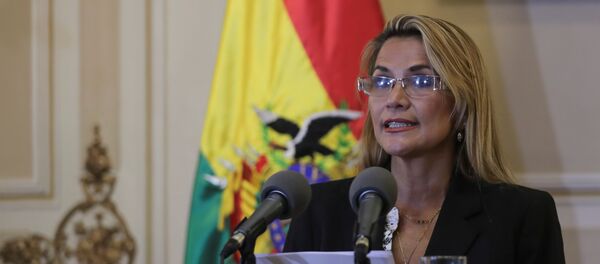 Jeanine Áñez, presidenta de facto de Bolivia Jeanine Áñez, presidenta de facto de Bolivia - Sputnik Mundo