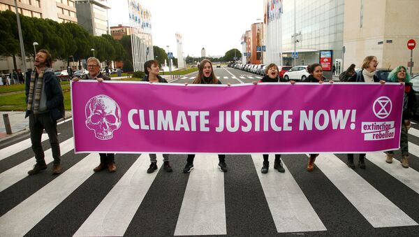 Activistas climáticos en Madrid - Sputnik Mundo
