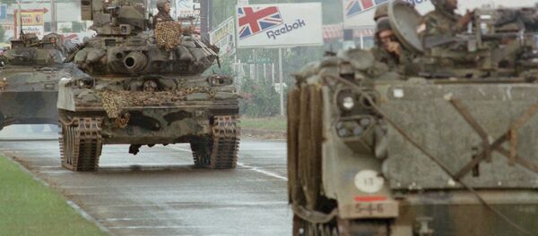 Tanques de EEUU en Panamá, 1989 Tanques de EEUU en Panamá, 1989 - Sputnik Mundo