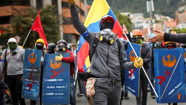 Protestas anti-gubernamentales en Bogotá - Sputnik Mundo