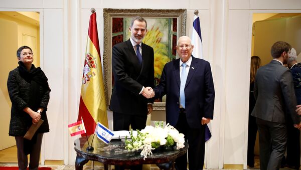 El Rey de España, Felipe VI, y el presidente de Israel, Reuven Rivlin  - Sputnik Mundo