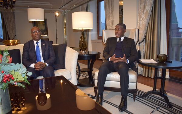 Teodoro Nguema Obiang Mangue (derecha), vicepresidente de Guinea Ecuatorial - Sputnik Mundo