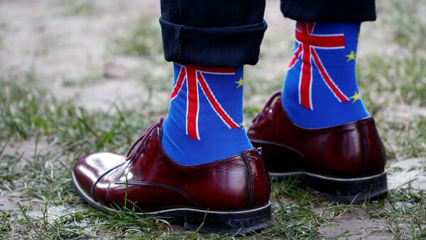 Las calcetines con Union Jack, la bandera del Reino Unido - Sputnik Mundo
