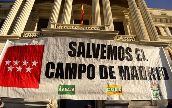 Protesta de agricultores Madrid - Sputnik Mundo