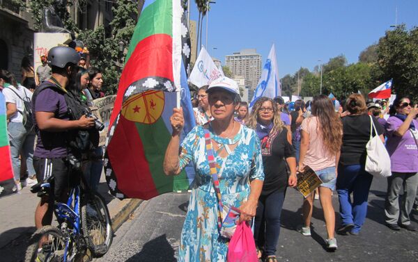 Marcha por el 8M en Santiago de Chile - Sputnik Mundo