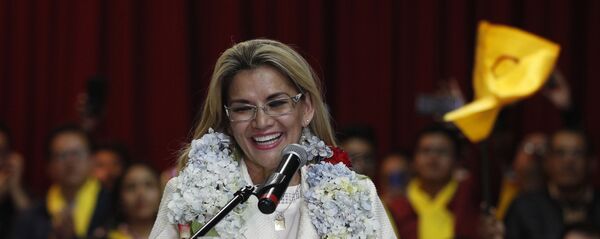 Jeanine Áñez, expresidenta de facto de Bolivia Jeanine Áñez, expresidenta de facto de Bolivia - Sputnik Mundo