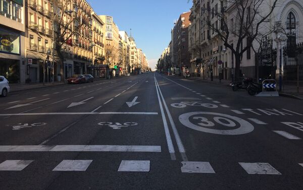 Calles vacías en Madrid por coronavirus - Sputnik Mundo