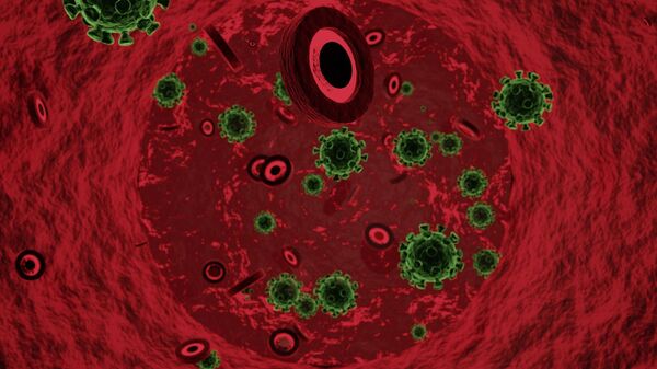 Coronavirus en la sangre (imagen referencial) - Sputnik Mundo