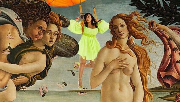 Demi Lovato junto a Venus en la obra maestra de Sandro Botticelli - Sputnik Mundo