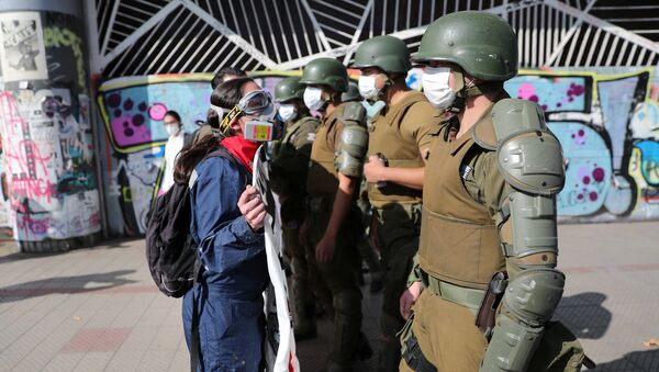 Manifestación por el Día del Trabajador en Chile - Sputnik Mundo