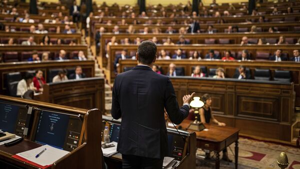 Pedro Sánchez en el Congreso de los Diputados - Sputnik Mundo