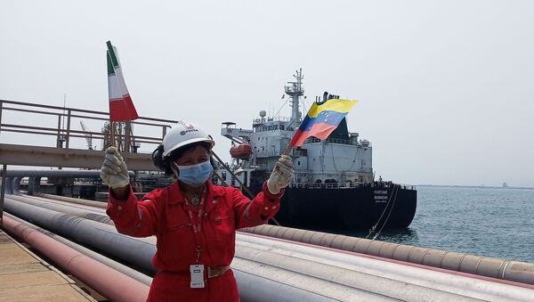 Bienvenida al barco petrolero iraní Fortune en la refinería El Palito, en Venezuela - Sputnik Mundo