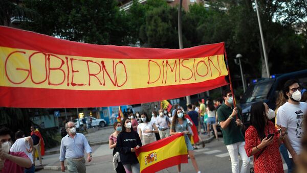 Protesta contra el Gobierno español - Sputnik Mundo