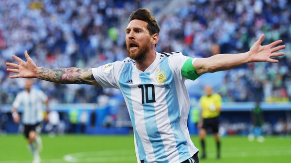 Lionel Messi, delantero de la selección argentina de fútbol - Sputnik Mundo