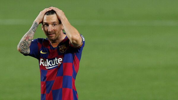 Lionel Messi, futbolista del FC Barcelona  - Sputnik Mundo