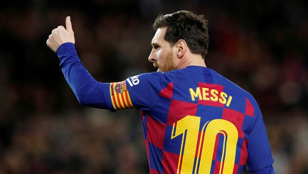 Lionel Messi, jugador de fútbol argentino - Sputnik Mundo