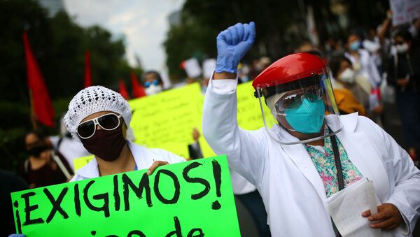 Protestas de los trabajadores de la Salud mexicanos - Sputnik Mundo
