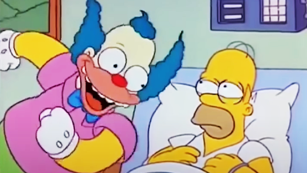 Krusty junto a Homer Simpson - Sputnik Mundo