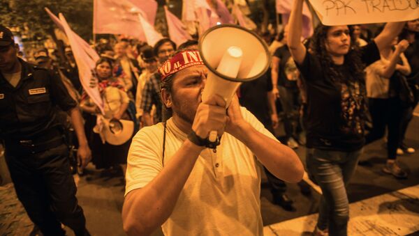 Protestas en Lima, Perú (archivo) - Sputnik Mundo