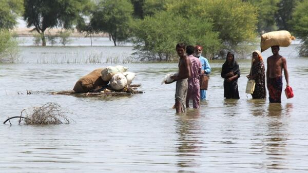 La inundación en Pakistán  - Sputnik Mundo