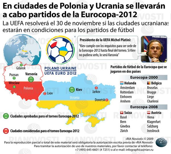 La Eurocopa 2012 se celebrará en Polonia y Ucrania - Sputnik Mundo