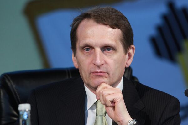El presidente de la Duma de Estado (Cámara Baja del Parlamento ruso), Serguéi Narishkin - Sputnik Mundo