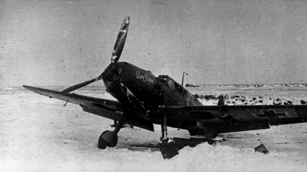 Avión de la División Azul capturado por las tropas soviéticas en Stalingrado. Diciembre de 1942 - Sputnik Mundo