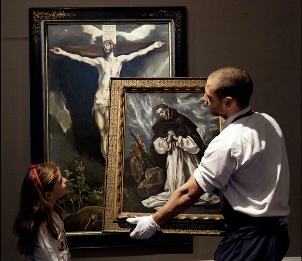 Cuadros de El Greco,  “Santo Domingo rezando” y “Cristo en la cruz” - Sputnik Mundo