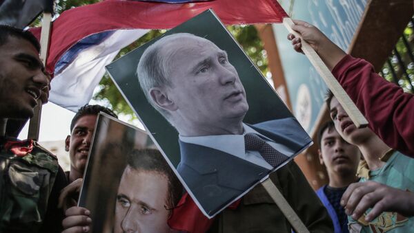 Mítines en apoyo a ayuda rusa a Siria (Archivo) - Sputnik Mundo