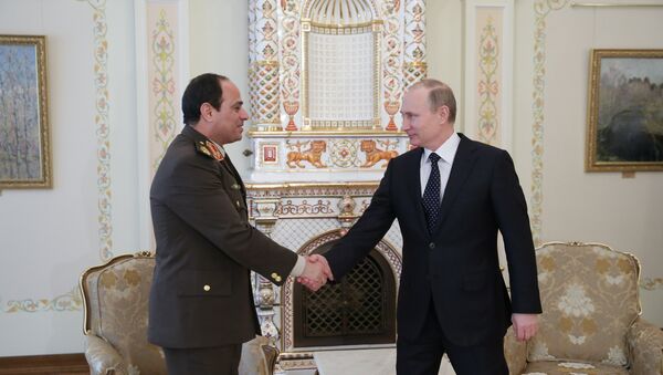 Presidente de Egipto, Abdelfatah al Sisi y presidente de Rusia, Vladímir Putin (Archivo) - Sputnik Mundo