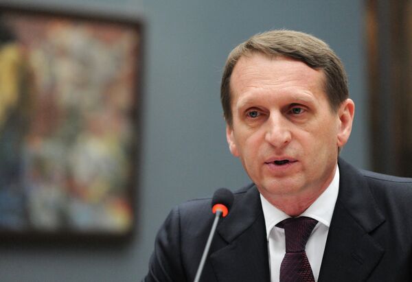 El presidente de la Duma de Estado, Serguéi Narishkin - Sputnik Mundo