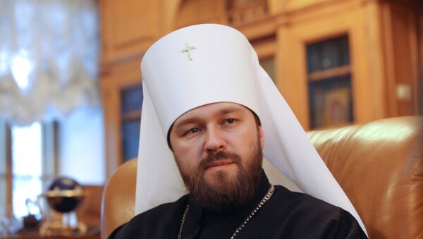 El jefe del Departamento de Vínculos Eclesiásticos Exteriores del Patriarcado de Moscú, metropolita Ilarión - Sputnik Mundo