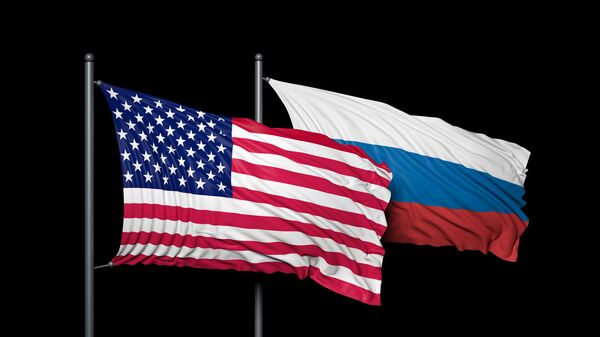 Banderas de EEUU y de Rusia  - Sputnik Mundo