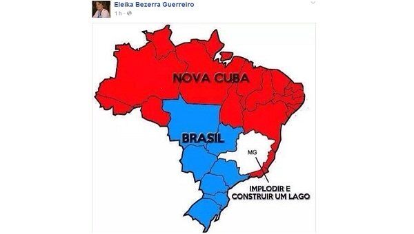 Indignación en Brasil con la concejala que sugirió la división del país en Facebook - Sputnik Mundo